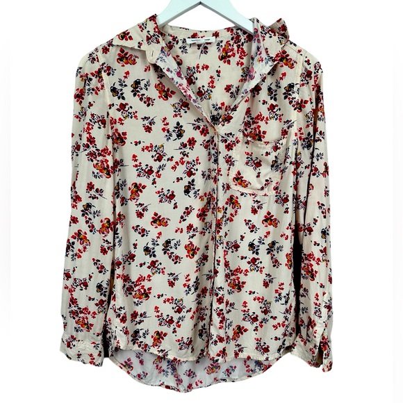 beachlunchlounge Tops - Beach Lunch Lounge Floral Button Down Top Blouse Size XS